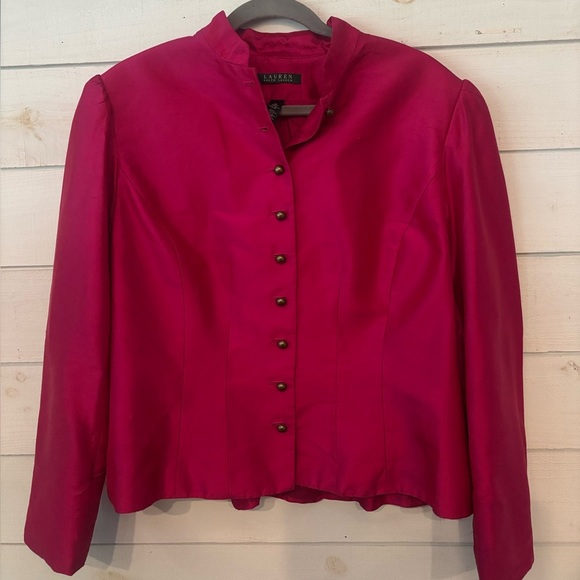 Ralph Lauren Jackets & Blazers - Lauren Ralph Lauren Pink Blazer Tailored Peplum size 16 Silk